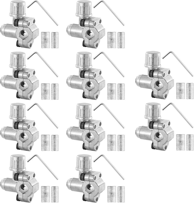 Tigbear 10 PC Bullet Piercing Valves, BPV-31 Piercing Valve Kit, A/C Refrigerant Retrofit Valve for R12 R22 R502 HVAC Refrigerant System 1/4, 5/16, 3/8 Inch Outer Diameter for TJ90BPV31, AP4502525, BPV31D - Image 1